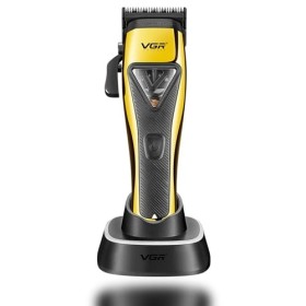 VGR 015 Tondeuse sans fil professionnelle pour hommes, moteur Vector 9000 RPM, lame DLC, tondeuse pour coupe de cheveux avec 