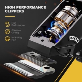 SUPRENT Tondeuse Cheveux Professionnelle, Tondeuse à Cheveux Sans Fil, Set de Tondeuses Barbe et Cheveux T-Blade Trimmer, Aff