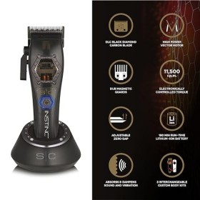 Tondeuse à Cheveux Professionnelle Homme Stylecraft Instinct Clipper Metal by Gamma Più, Clipper avec Contrôle Direct du Coup