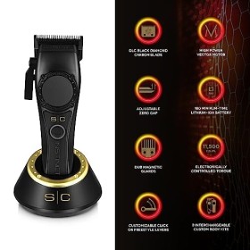 Tondeuse à Cheveux Professionnelle Homme Stylecraft Instinct by Gamma Più, Clipper avec Moteur Vectoriel avec Contrôle Direct