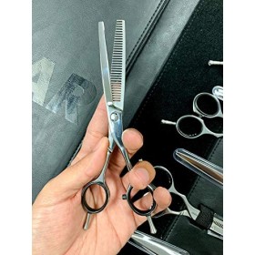 JAGUAR Ciseaux à sculpter FAME 42 5.75" | Ciseaux à texturer avec 42 dents à effiler avec coupe prismatique en design offset 