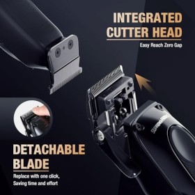 SUPRENT PRO Tondeuse à Cheveux Homme Professionnelle - Lame avec Revêtement DLC - Coupe de Cheveux Sans Fil Rechargeable Tond