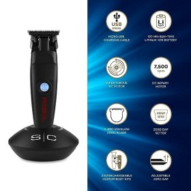 Tondeuse à Cheveux Professionnelle Homme Stylecraft Rebel Trimmer by Gamma Più, Trimmer avec Moteur Rotatif, 120 Minutes dau