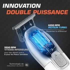 Fagaci Tondeuse Cheveux Hommes Professionnel avec Puissance Turbo pour Coupe Précise! 5H/3H Batterie Tondeuse Homme, Rasoir B