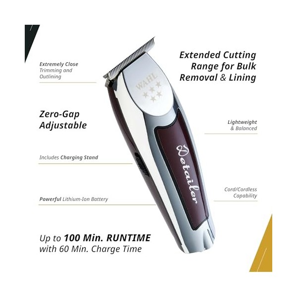 Tondeuse de finition Fleuret Wahl Detailer Cordless Li sans fil