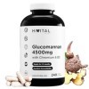 Glucomannane 4500 mg. 240 gélules végétaliennes pour 1,5 mois. Glucomannane issu de la fibre végétale de la racine de Konjac 