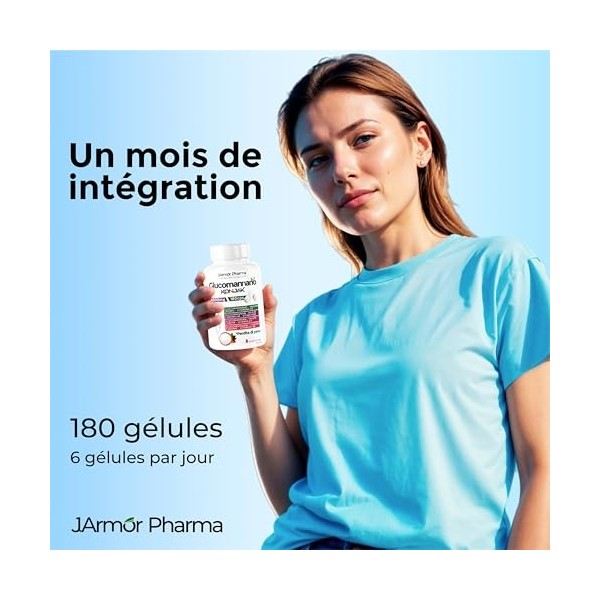 Konjac Coupe Faim 180 Gélules 4000 Mg | Glucomannane Perte de Poids | Coupe Faim Puissant et Efficace | Avec Inuline Chrome e