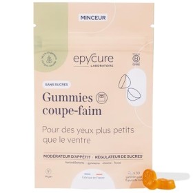 EPYCURE- Gummies Coupe-Faim Sans Sucres - Augmente Satiété, Réduit Faim & Grignotages - 99% Naturel -Beanblock®, Fucus, Gymne