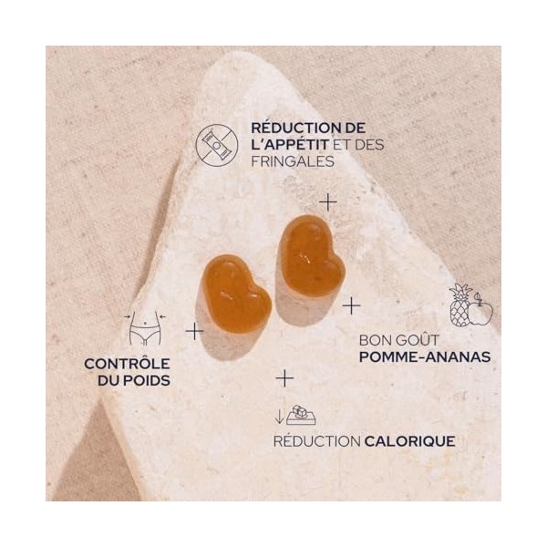 EPYCURE- Gummies Coupe-Faim Sans Sucres - Augmente Satiété, Réduit Faim & Grignotages - 99% Naturel -Beanblock®, Fucus, Gymne