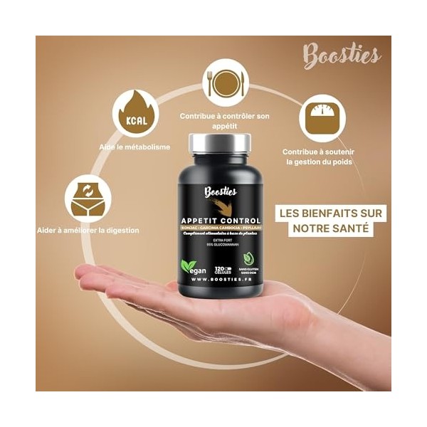 Fibre de Konjac Glucomannan, Garcinia Cambogia, Psyllium, Chrome, Réguler l’appétit, Taux de Cholestéro – 120 gélules – Végan