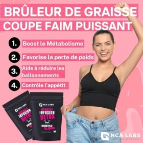 Thé Bruleur de Graisse Puissant Ventre Plat | Infusion Coupe Faim | Soutien Perte de Poids | Programme 14 Jours Homme & Femme