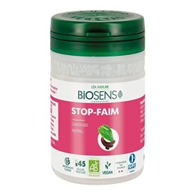 Biosens - Gélule végétale Stop faim - Caroube et Nopal - Certifié Bio AB Vegan - Fabriqué en France - Actifs 100% Végétaux - 