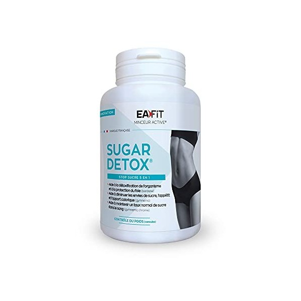 EAFIT Minceur - Sugar detox - Stop sucre 5 en 1 : Gymnema, Chrome, Bardane, Vitamines et minéraux, Acides aminés, Plantes - D