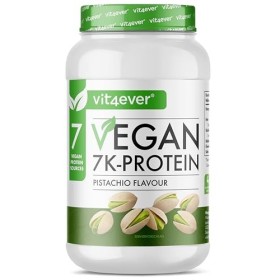 Vegan 7K Protein - 1kg - Fraise - Poudre de protéine purement végétale avec des protéines de riz, damande, de soja, de pois,