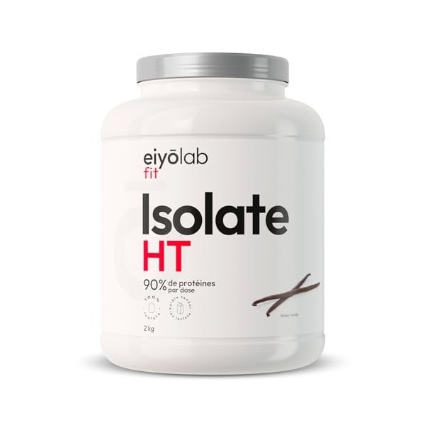 ISOLATE HT | Isolat de Protéines en Poudre | Jusqu’à 90% de Protéines | Riche en BCAA + Glutamine | Proteine Musculation Rapi