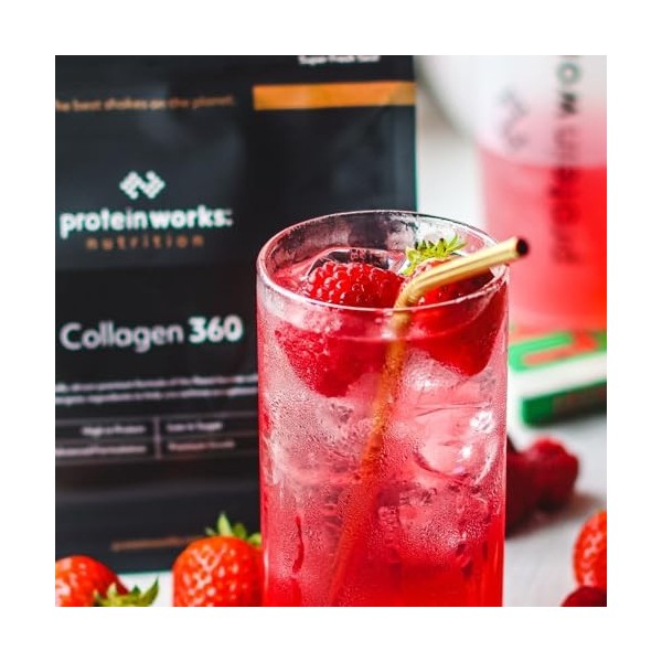 Protein Works - Collagène 360, supplément en poudre, types I et III, riche en protéines, Summer Berry Burst, 480 g, 32 portio