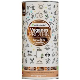 Café glacé protéiné végétalien - 1000 g - 12 sources de protéines végétales - Sans sucralose - Sans soja ni gluten - Qualité 