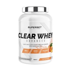 Superset Nutrition - Clear Whey Advanced 900g - 84% de protéines, effet satiétogène, riche en BCAAs et L-glutamine - Isolat