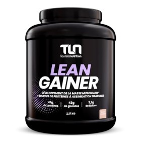 LEAN GAINER | 47g de Protéines sous 4 Formes | Isolat, Concentré de Whey, Hydrolysat et Caséine | 43g de Glucides | Maltodext