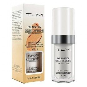 Fond de teint à changement de couleur sans défaut, base de maquillage pour le visage nude, anti-cernes, SPF 15, hydratant SPF