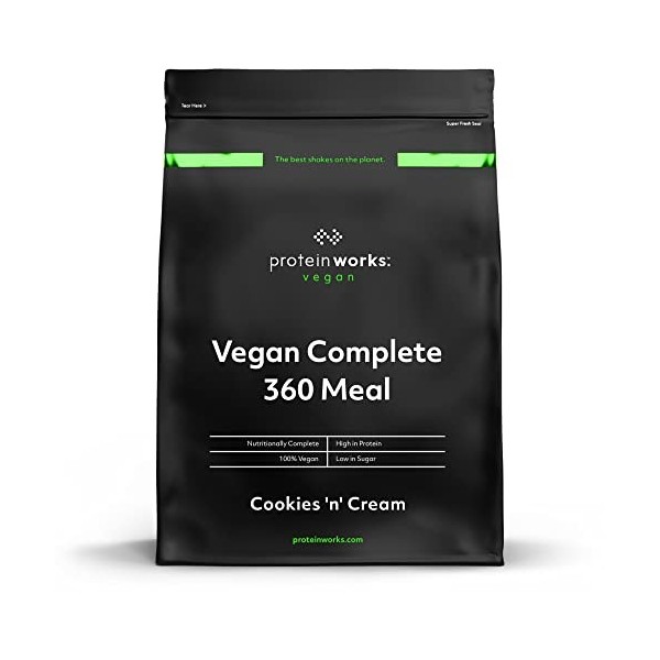 Repas Complet 360 Vegan | Cookies Crème | Nutritionnellement équilibré | 100% vegan | Repas rapide et abordable | THE PROTEIN