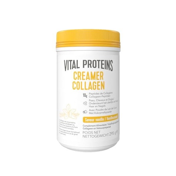 Vital Proteins Creamer Collagen Vanille - Peptides de Collagène - Peau, Ongles, Cheveux - Sans Sucres Ajoutés, Sans Gluten, S