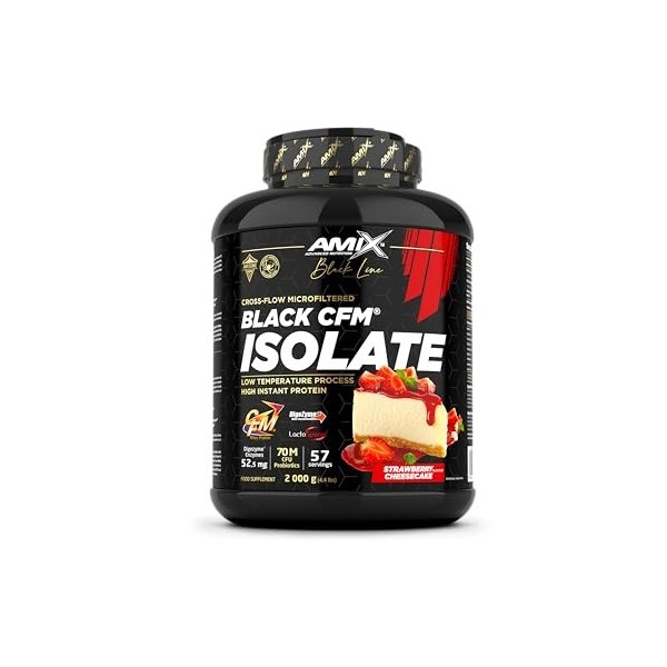 Amix | La protéine BLACK CFM ISOLATE aide à maintenir la masse musculaire grâce aux enzymes digestives Digestion facile Poudr