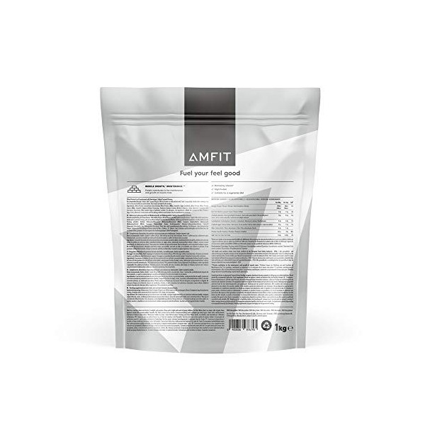 Marque Amazon - Amfit Nutrition Protéine de lactosérum en poudre, caramel salé, 33 portions, 1 kg paquet de 1 Lot de 2