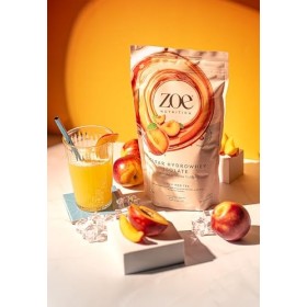 ZOE Nutrition Isolat dhydrowhey transparent, thé glacé à la pêche – 454 g