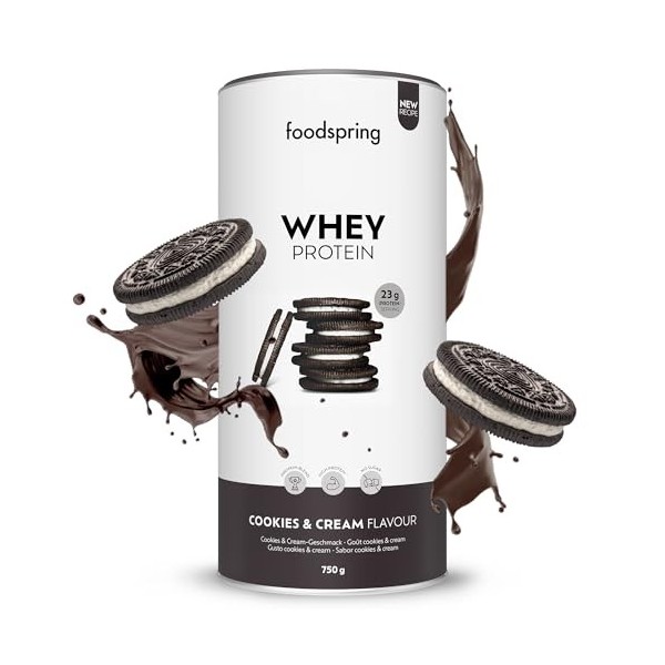 foodspring - Poudre de protéines whey Coco - Avec 23 g de protéines de croissance musculaire, solubilité parfaite, ultra-filt
