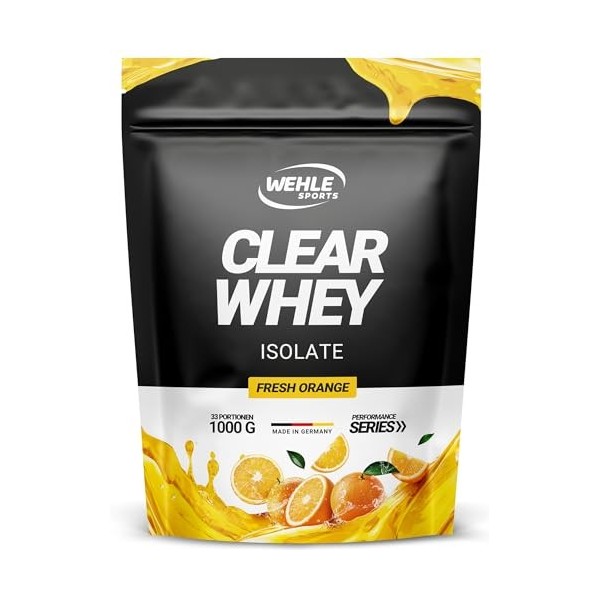 Wehle Sports Isolate Protéines de lactosérum en poudre 1 kg – Shake protéiné pastèque Protéines whey