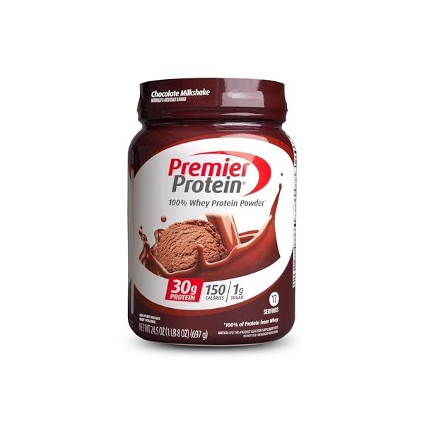 Premier Protein - Whey 100 Percent Protein Powder - Vanilla Milkshake - 663g Protéines whey