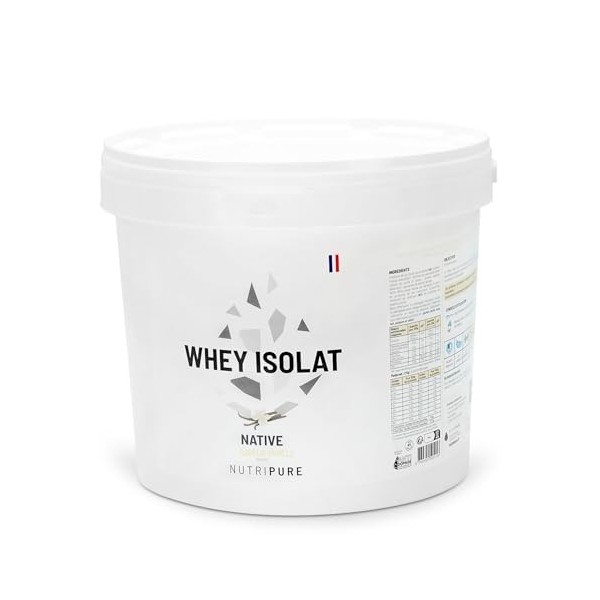 Nutripure | Whey Isolate Native en Poudre | Complément Alimentaire à base de Protéines de lait | Développement Musculaire & M