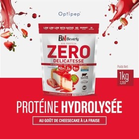 Beverly ZERO DÉLICATESSE | 1 kg | 85% de protéines de lactosérum hydrolysées | Avec Digezyme et Tolerase | Masse et force mus