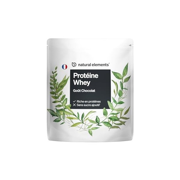 Protéine Whey en poudre – Chocolat – 1kg – 23g de protéines par portion – pour votre construction musculaire, hautement dosé