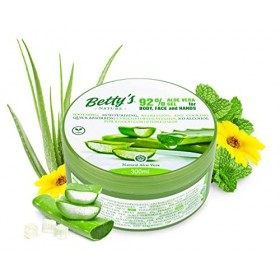 Bettys Apaisantes Gel à lAloe Vera Corps Visage et Mains 100% Naturel 300ml