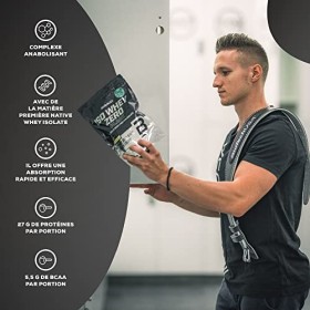 BioTechUSA Iso Whey Zero Black | Protéine de première qualité avec créatine, zinc, vitamine B3 et acides aminés | 90% de prot