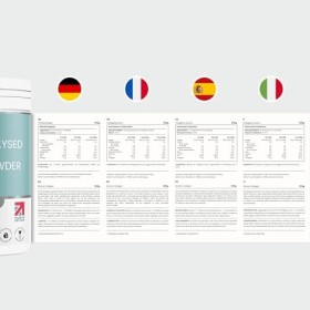 Peptide De Collagene Hydrolysé 500g, 50 Portions. Collagene Hydrolisé en Poudre, Peptides de Collagène Type 1 et 3 Pour Muscu