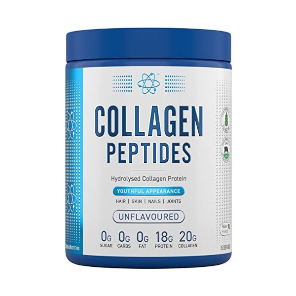 Applied Nutrition – Peptides de Collagène en Poudre – Protéine de Collagène Bovin Hydrolysé Halal – Bon pour la Peau, les Che