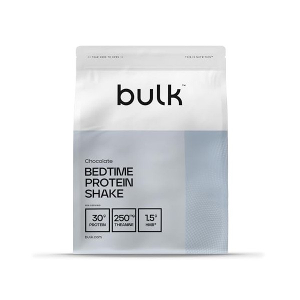 Bulk Bedtime Shake Protéiné Pré-Nuit, Chocolat, 500 g