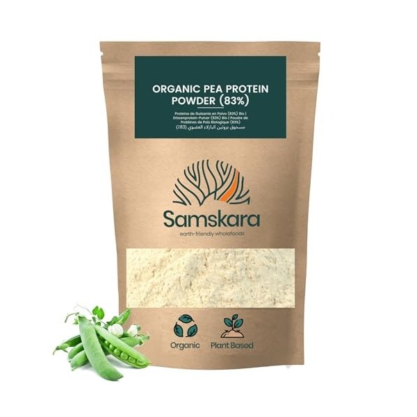 Protéine de Pois en Poudre 83% | Isolat Végétal BIO dAgriculture Écologique | Protéines Végétales Douces et Texturées | Id
