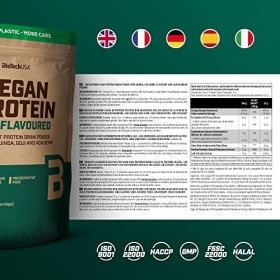 BioTechUSA Vegan Protein | Shake à base de riz et de pois avec super-aliments et acides aminés | Sans sucre, sans lactose et 