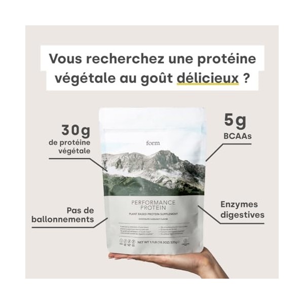 Protéine Performance de Form Poudre de proteine vegetale - Vegan Protein Powder avec des BCAA et des enzymes digestives, parf