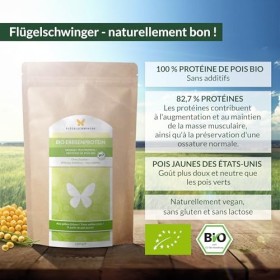 1kg de Protéine de Pois BIO, à partir de pois jaunes au goût neutre, naturellement vegan, sans lactose et sans soja
