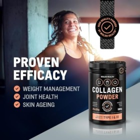 Poudre de collagène de pâturage avec peptides de type 1 & 3 - Collagène bioactif au goût neutre