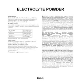 Bulk Poudre électrolytique, non aromatisée, 500 g, paquet de 1 LEmballage Peut Varier