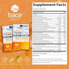 Trace Minerals Sugar Free Electrolyte Stamina Power Pak, Orange Mango 30 packets