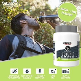 VITALDIN SPORT Hydration Drink Isotonic – Boisson Isotonique en Poudre – Électrolytes, BCAA & Glutamine – Isotonique pour Hyd