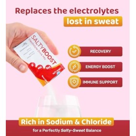Ultra Lyte Electrolytes – Mélange à boisson – Poudre de limonade salée sans sucre – 12 sachets à haute teneur en sodium, olig