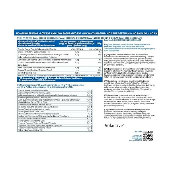 YAMAMOTO Nutrition, Iso-Fuji Volactive 2 kg, Isolat de Protéine de Lactosérum Ultrafiltré, Isolat de Protéine en Poudre, Arôm